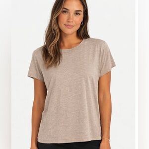 $118 Eileen Fisher Tencel Stretch Jersey Crew Neck Top Short sleeve Shirt XL NWT